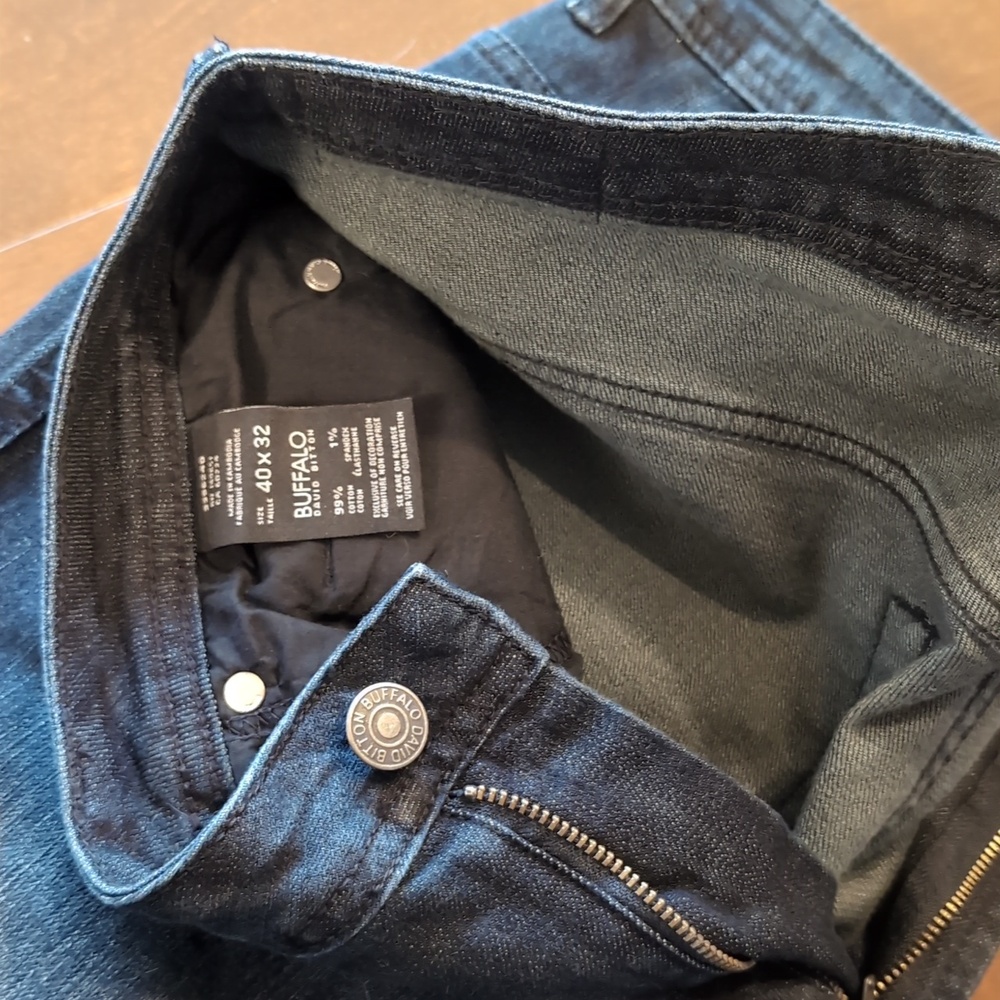 Buffalo Jack X Straight Jeans Dark Blue Indigo Faded - Picture 11 of 11